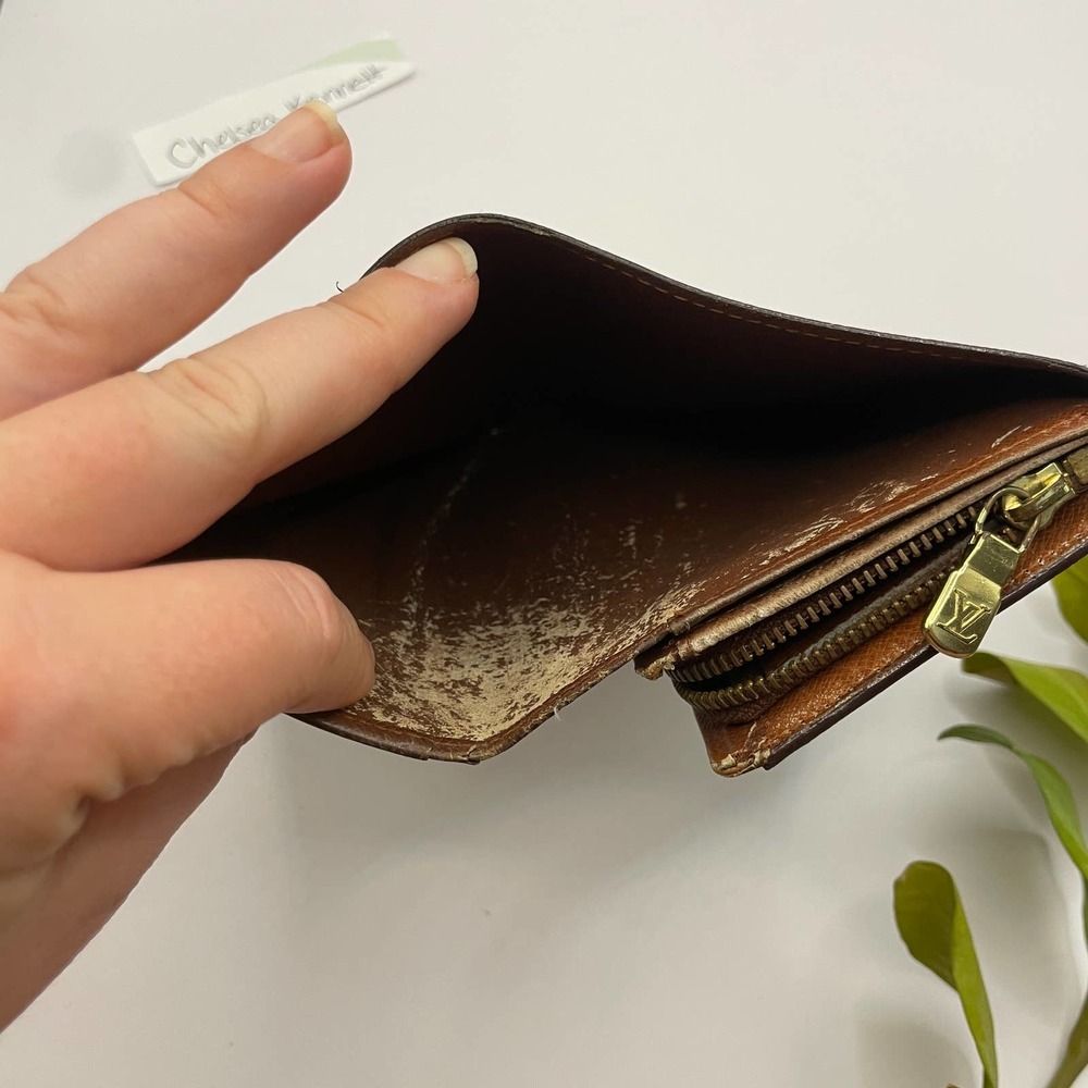 Louis Vuitton Tresor Monogram Wallet Vintage Porte Monnaie Brown Canvas - Picture 11 of 13